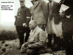 Ulu önder Mustafa Kemal Atatürk'ün Söke ziyaretinde çekilen fotoğra