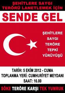 Teröre tepki yürüyüşü düzenleniyor