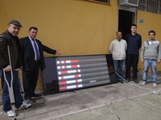 İlk elektronik skorbord Aydında