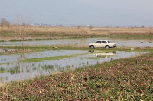 15 bin dönüm arazi sular altında