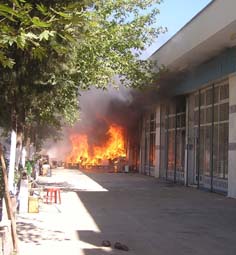 Aydın’da Arı Malzemeleri imalathanesinde yangın