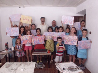 Sökeli öğrencileri Ebru Sanatını çok sevdi