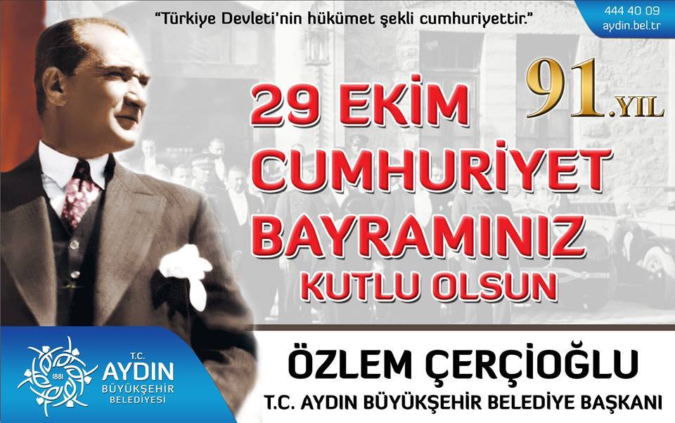 Büyük Başkan Çerçioğlu’nun 29 Ekim Cumhuriyet Bayramı kutlama mesajı