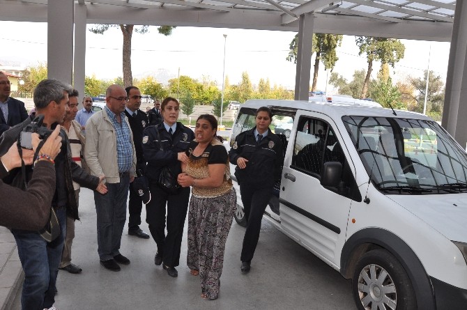 Aranan kadın polislere zor anlar yaşattı