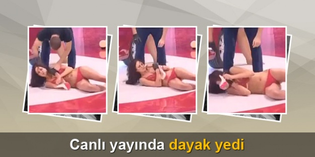 Canlı yayında dayak yedi