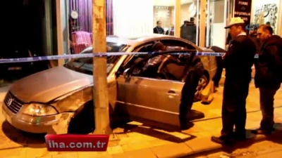 Önce vuruldu daha sonra kaza yaptı