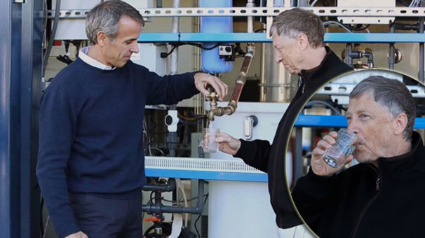 Bill Gates insan dışkısından yapılan suyu içti