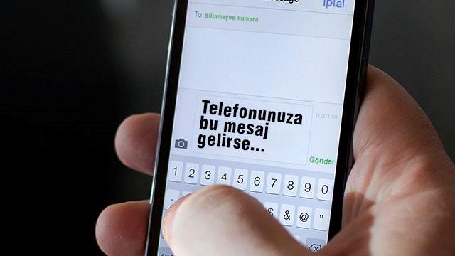 Telefonunuza bu mesaj gelirse...