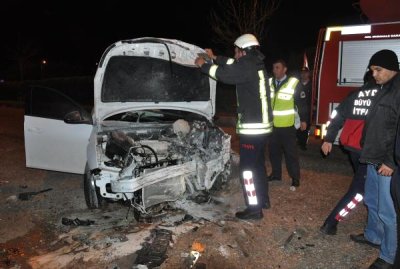 Alkollü sürücü polisten kaçarken kaza yaptı