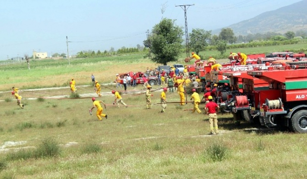 Ormancılardan yangın talimi