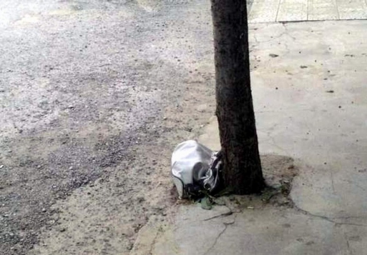 Cadde üzerine bırakılan bayan çantası korkuttu