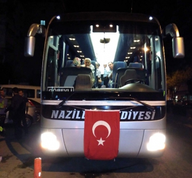 Şehidin akrabaları Ankara'ya uğurlandı