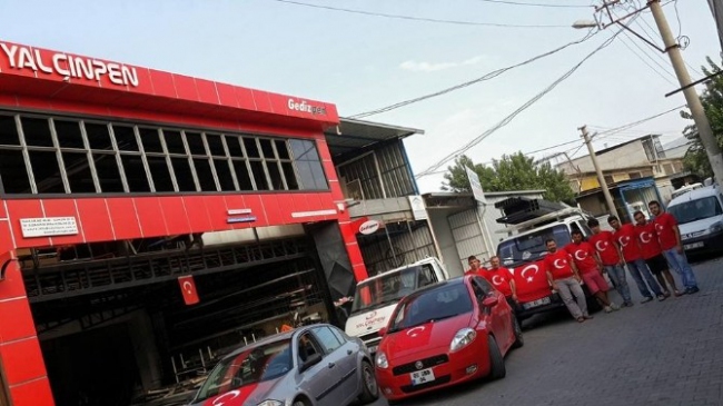 Aydınlı esnaftan terör protestosu