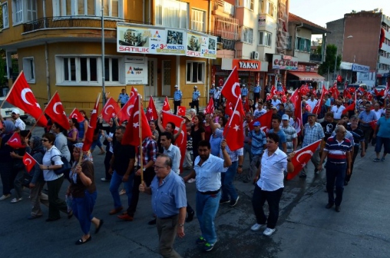 Söke'de teröre tepki yürüyüşü