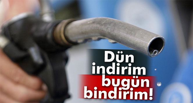 Benzine dün indirim, bugün zam