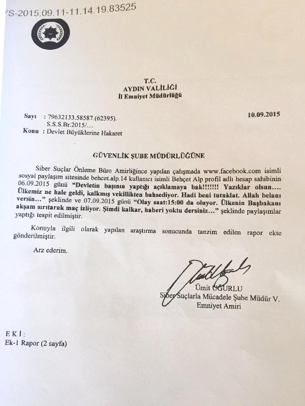 Avukata sosyal medya soruşturması