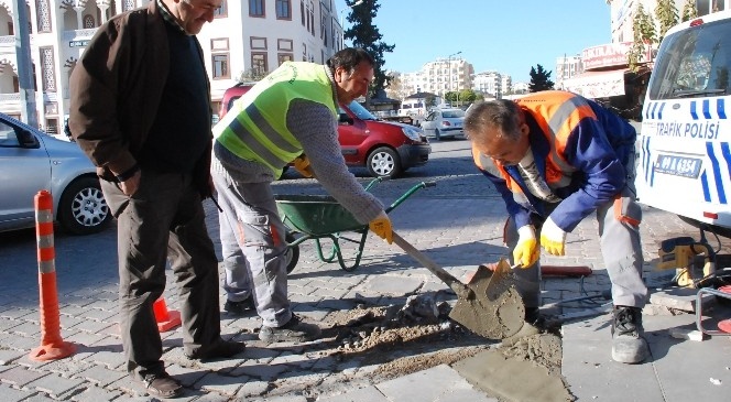 Didim Belediyesi engelli rampalarını düzeltme çalışmasına başladı