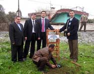 Basın mensupları fidan dikti