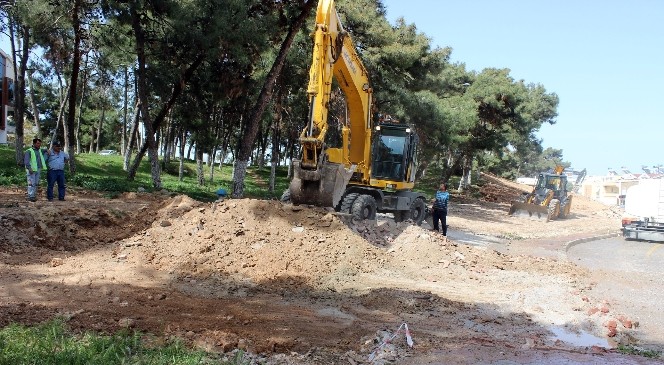 Didim'de Çamlık bölgesinde yeni çalışma başlatıldı.