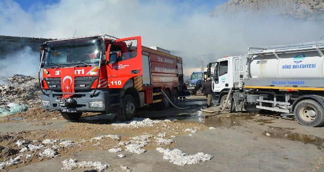 Söke’de Çırçır Fabrikasında Yangın