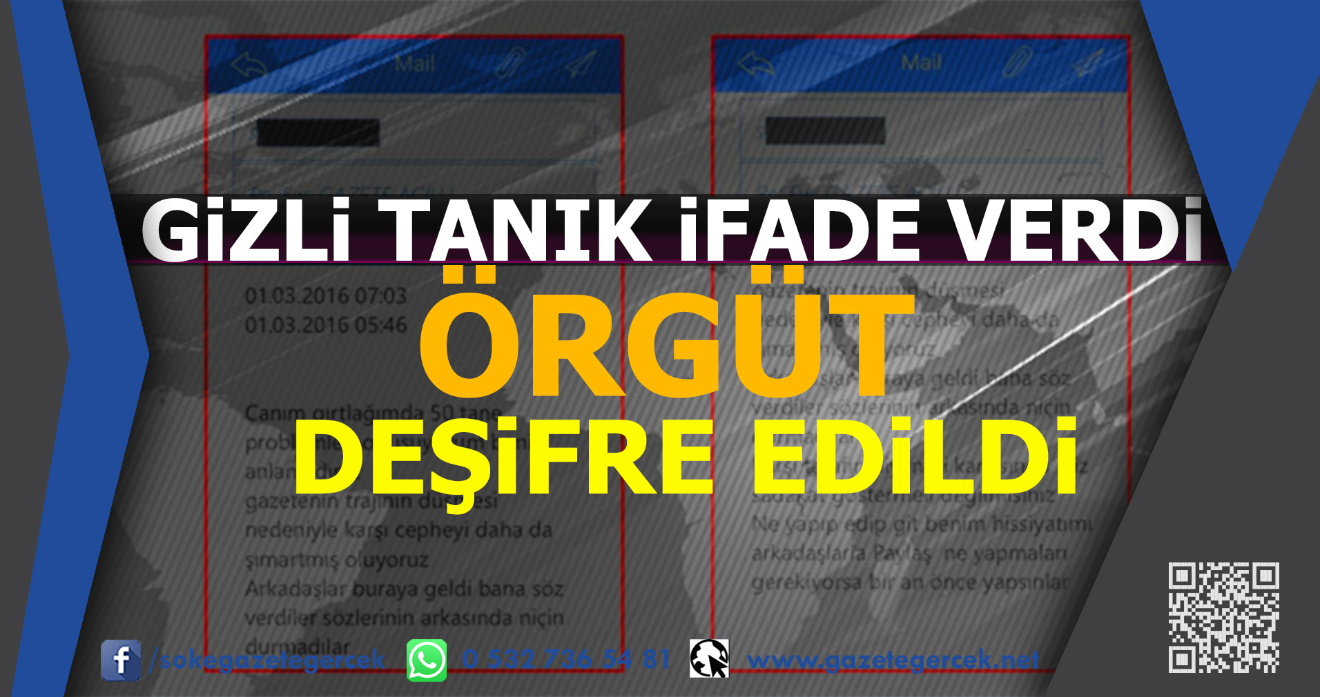 GiZLi TANIK iFADE VERDi ÖRGÜT DEŞiFRE EDiLDi