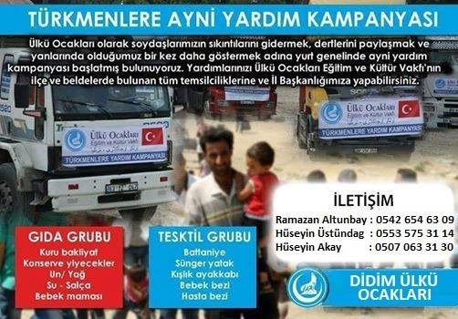 Ülkü Ocakları’ndan Türkmenlere yardım