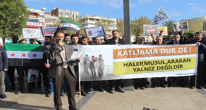 Halep’te öldürülen Müslümanlar için gıyabi cenaze namazı kılındı
