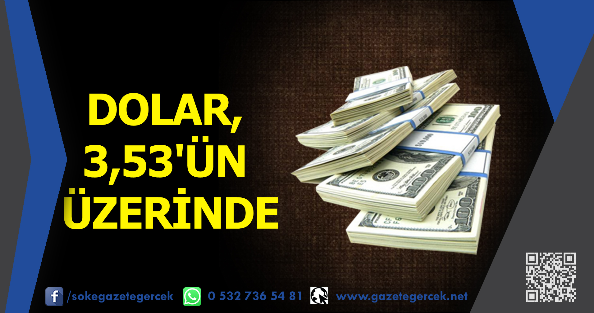 Dolar, 3,53'ün üzerinde