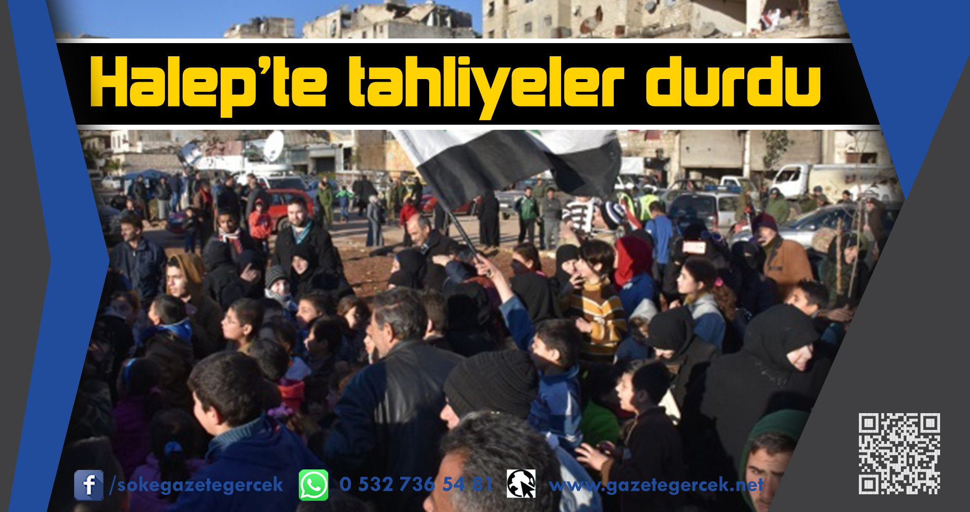 Halep’te tahliyeler durdu