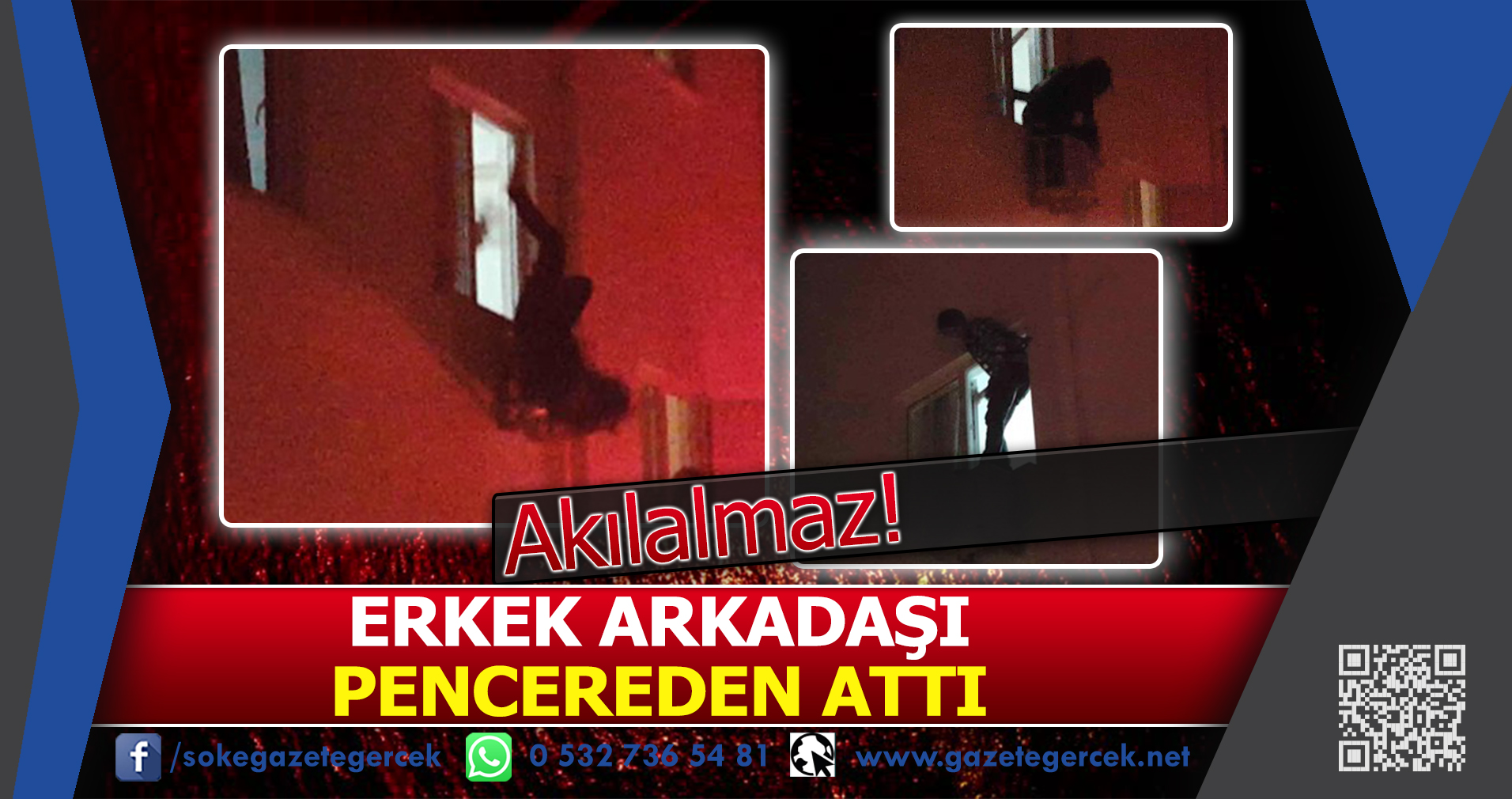 Akılalmaz! Erkek arkadaşı pencereden attı