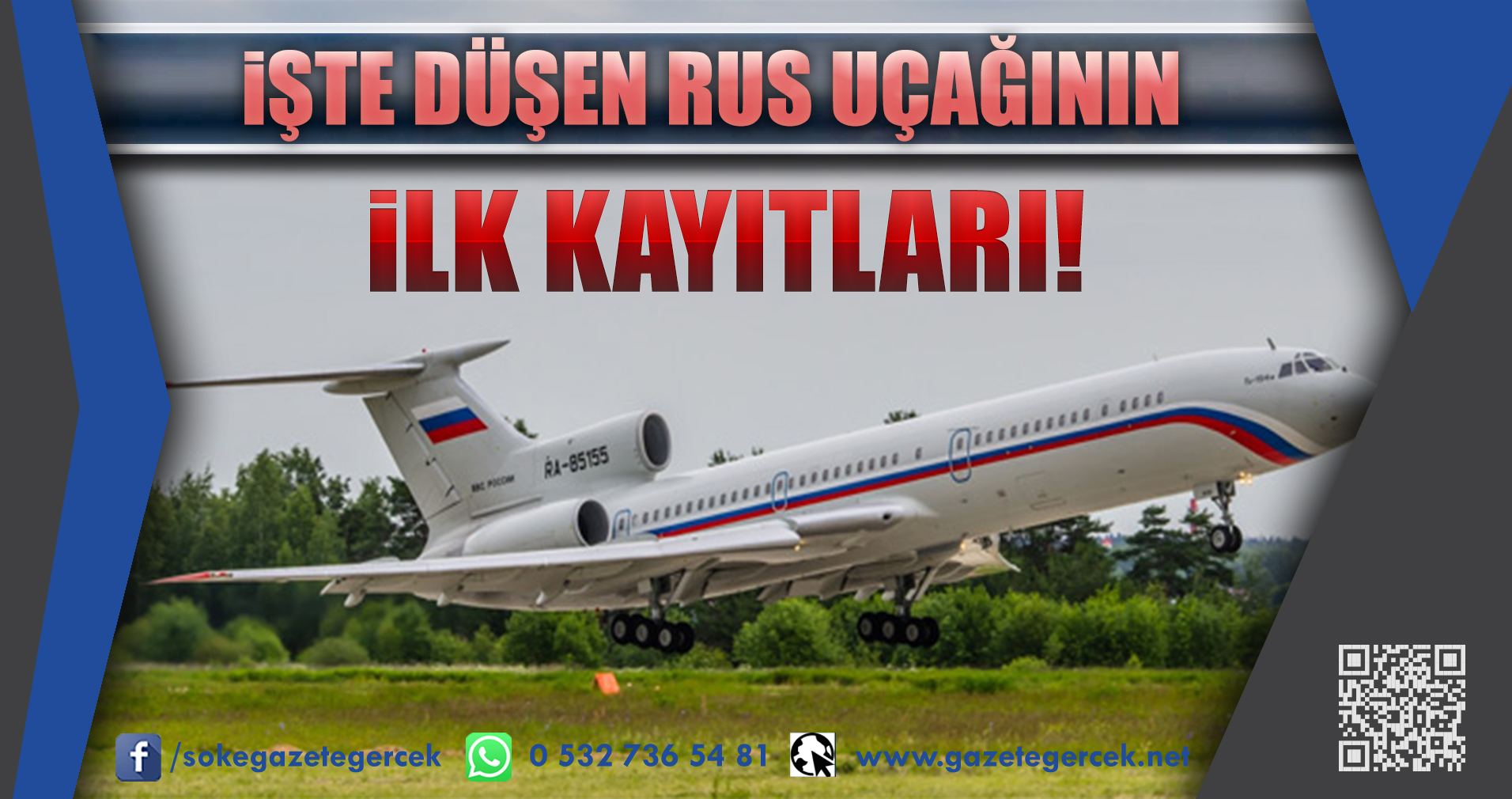 iŞTE DÜŞEN RUS UÇAĞININ iLK KAYITLARI!