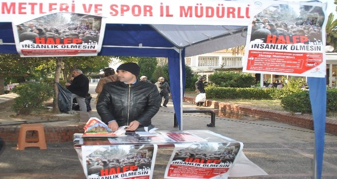 Aydınlılar Halep’e yardım kampanyasına yoğun ilgi gösteriyor