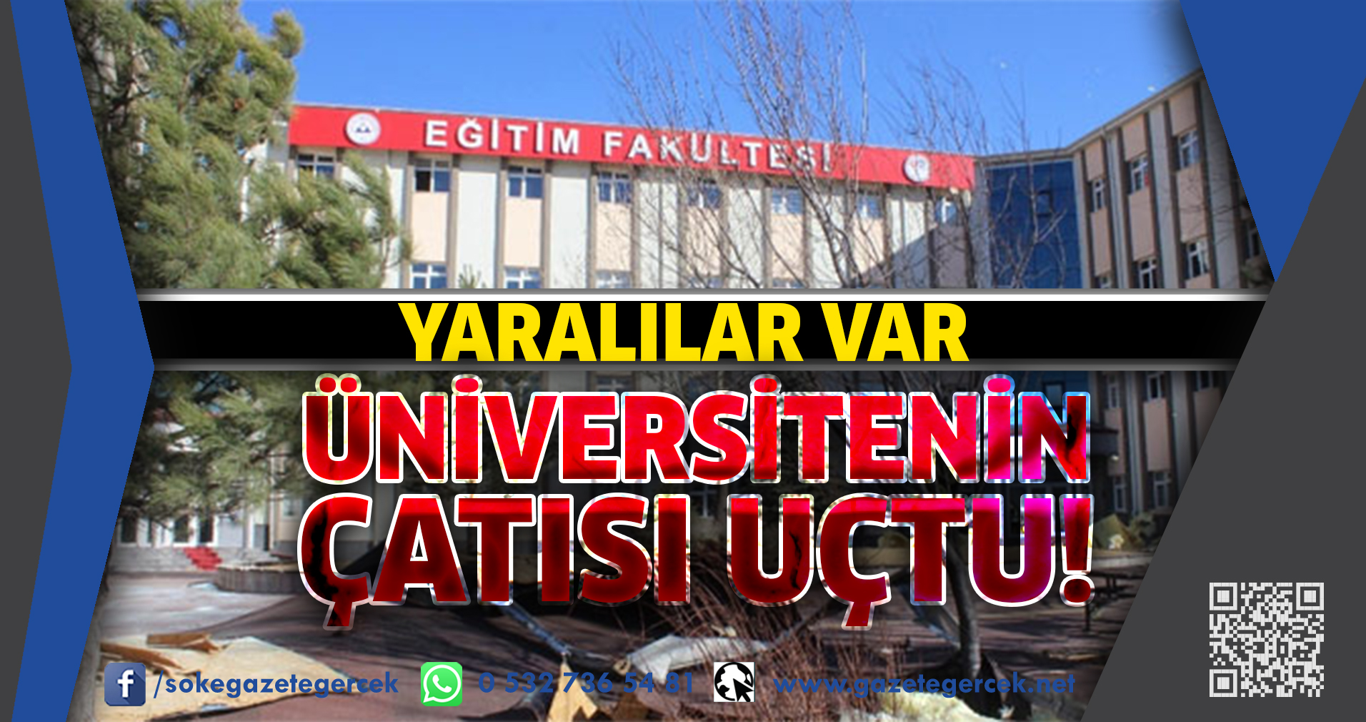 Yaralılar var ÜNiVERSiTENiN ÇATISI UÇTU!