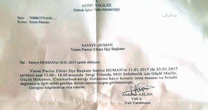 Aydın Valiliği’nden Vatan Partisi’nin etkinliğine izin çıkmadı