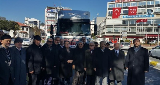 Aydın’da müftülüğünün 2. yardım konvoyu Halep’e uğurlandı