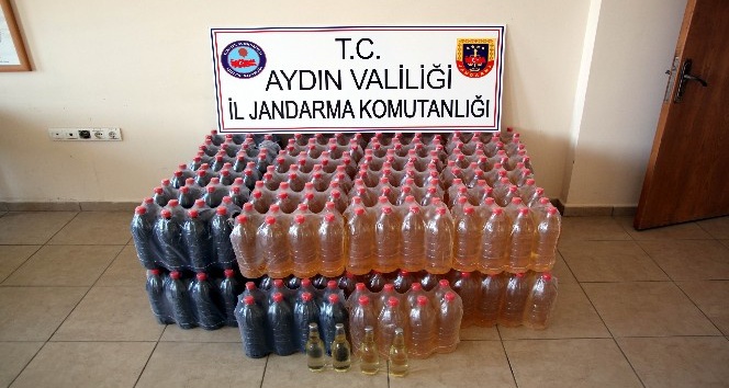 Kuşadası’nda 600 litre kaçak şarap ele geçirildi