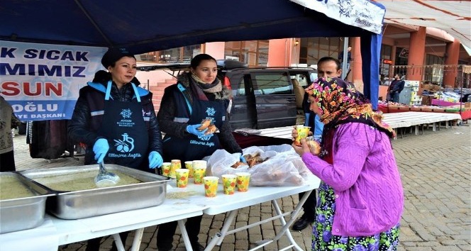 Aydın Büyükşehir Belediyesi’nden Karacasululara çorba ikramı