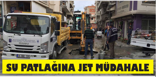 ASKİ’den su patlağına jet müdahale