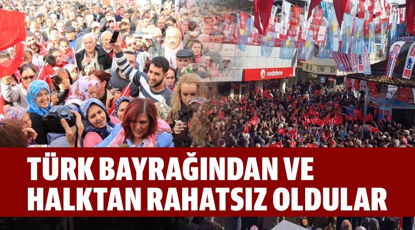 TÜRK BAYRAĞINDAN VE HALKTAN RAHATSIZ OLDULAR