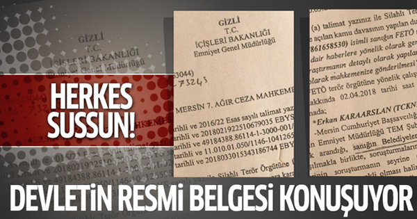 RESMİ BELGE TARTIŞMALARA SON NOKTAYI KOYDU