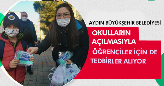 AYDIN BÜYÜKŞEHİR BELEDİYESİ OKULLARIN AÇILMASIYLA BİRLİKTE ÖĞRENCİLER İÇİN DE TEDBİRLER ALIYOR