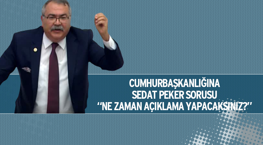 CUMHURBAŞKANLIĞINA SEDAT PEKER SORUSU: NE ZAMAN AÇIKLAMA YAPACAKSINIZ?