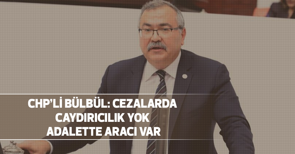 CHP’Lİ BÜLBÜL: CEZALARDA CAYDIRICILIK YOK ADALETTE ARACI VAR