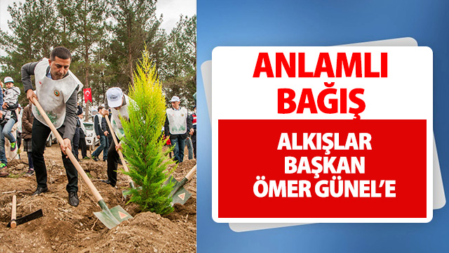 BAŞKAN ÖMER GÜNEL’DEN MESAİ ARKADAŞLARI ADINA ANLAMLI BAĞIŞ