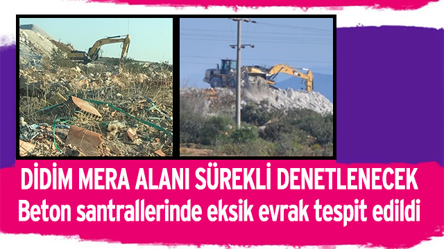 DİDİM MERA ALANI SÜREKLİ DENETLENECEK