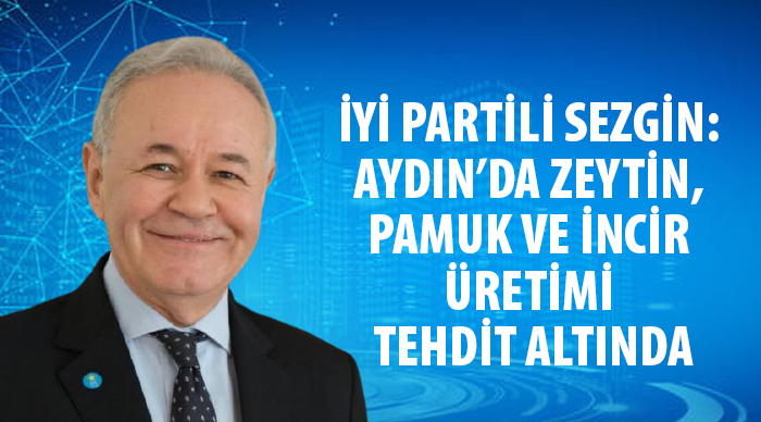 İYİ PARTİLİ SEZGİN: AYDIN’DA ZEYTİN, PAMUK VE İNCİR ÜRETİMİ TEHDİT ALTINDA