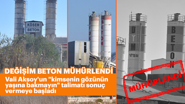 DEĞİŞİM BETON MÜHÜRLENDİ