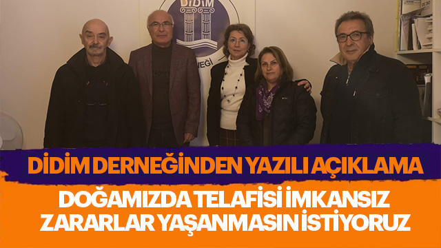 DOĞAMIZDA TELAFİSİ İMKANSIZ ZARARLAR YAŞANMASIN İSTİYORUZ