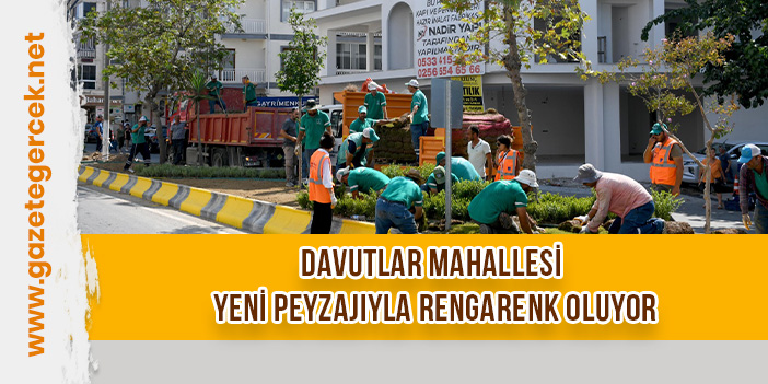 DAVUTLAR MAHALLESİ YENİ PEYZAJIYLA RENGARENK OLUYOR