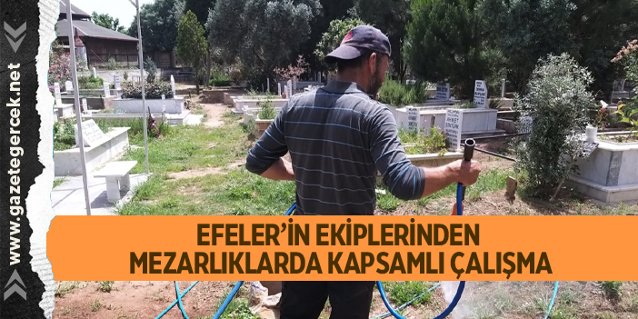 EFELER’İN EKİPLERİNDEN MEZARLIKLARDA KAPSAMLI ÇALIŞMA